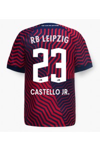 Fotbalové Dres RB Leipzig Castello Lukeba #23 Venkovní Oblečení 2023-24 Krátký Rukáv